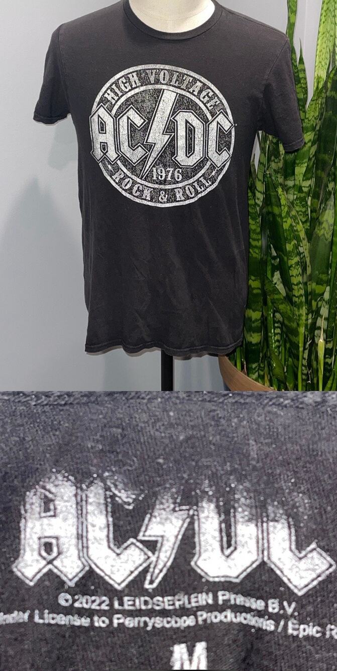 ACDC Vintage T-Shirt, Black, Size Large. Jen8922